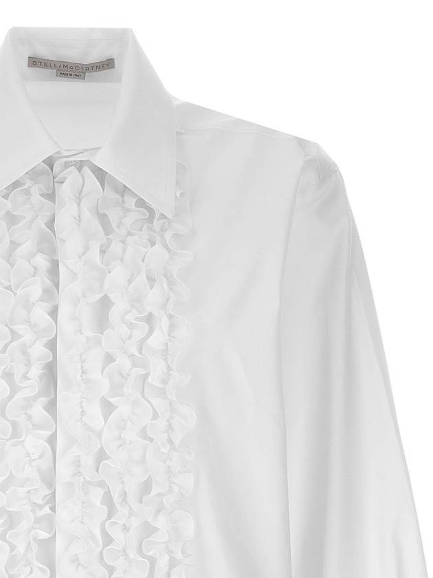 Women's Ruffle Detail Shirts White - STELLA MCCARTNEY - BALAAN 4