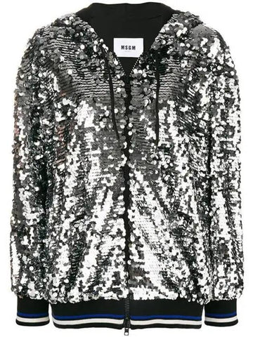 18FW sequin hooded jacket 2541MDM66 184758 90 - MSGM - BALAAN 1