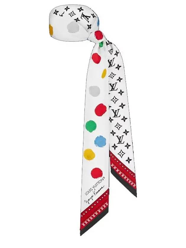 Painted Dot Monogram BB Scarf White - LOUIS VUITTON - BALAAN 5