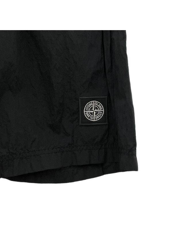 Patch Pocket Swim Shorts Black - STONE ISLAND - BALAAN 4