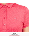 Alaya Jacquard Short Sleeve Polo Shirt Azalea - J.LINDEBERG - BALAAN 9