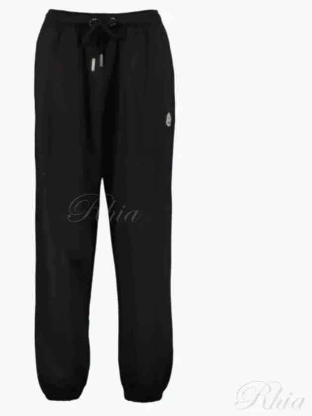 Logo Patch Track Pants Black - MONCLER - BALAAN 2