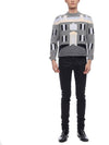 House Intarsia Wool Knit Top Light Grey - THOM BROWNE - BALAAN 4