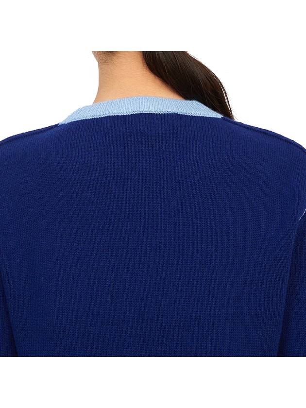 Logo Knit Top Blue - MARNI - BALAAN 8