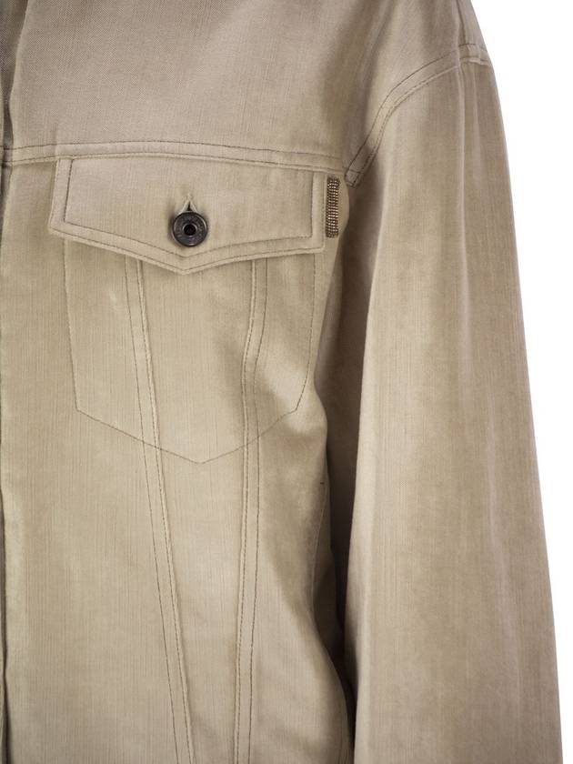 Four-pocket jacket in cotton and viscose velvet Sleek with Thermore® padding and Shiny Tab - BRUNELLO CUCINELLI - BALAAN 4