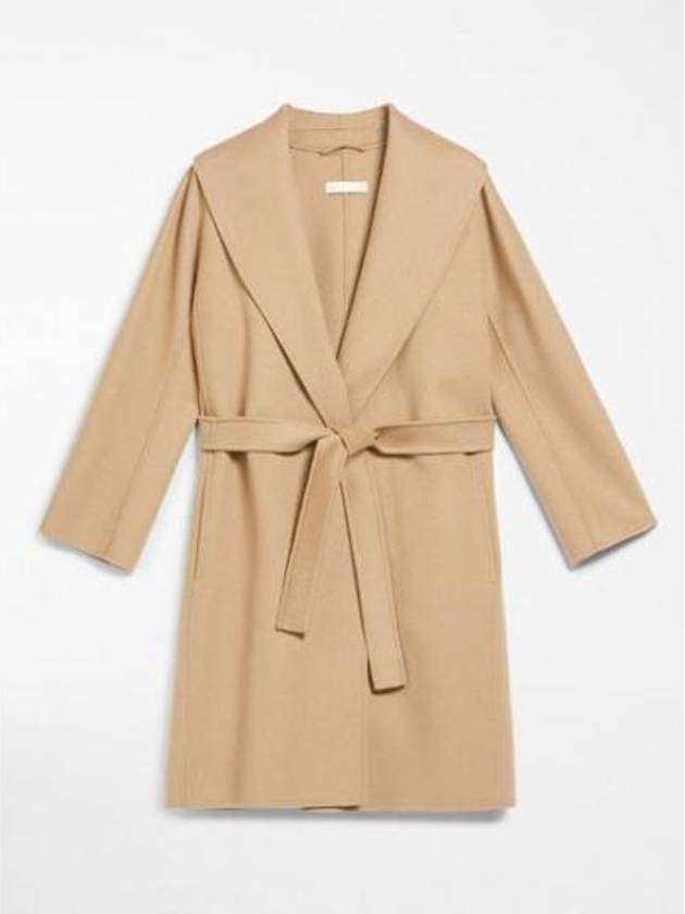 Messi Belt Wool Single Coat Brown - MAX MARA - BALAAN 2