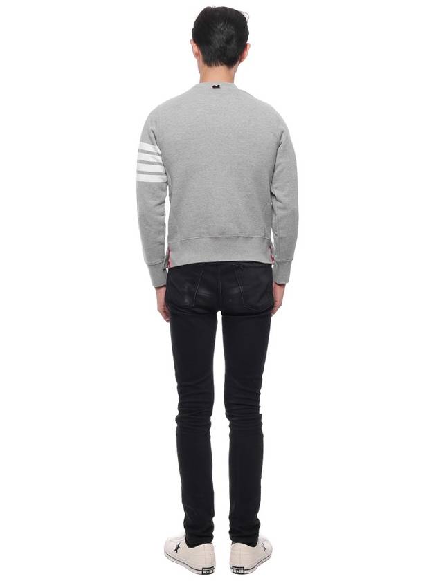 4 Bar Loopback Jersey Sweatshirt Light Grey - THOM BROWNE - BALAAN 6