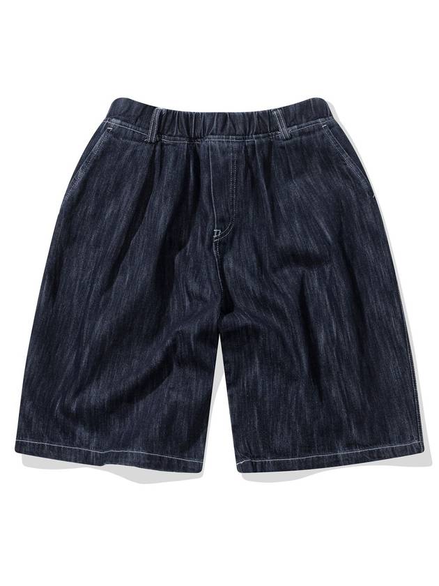 TWO TUCK VINTAGE SLUB DENIM SHORTS DEEP INDIGO - CITYSTREET - BALAAN 2