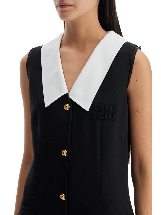 sleeveless mini wool dress - MIU MIU - BALAAN 4