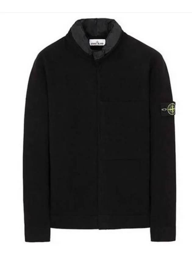 Wappen Zip Up Hoodie Black - STONE ISLAND - BALAAN 1