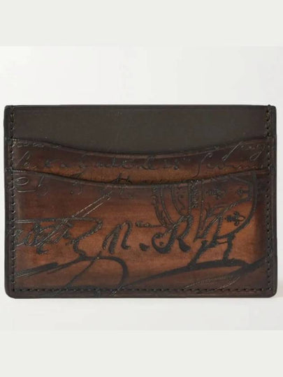 Men's Bamboo Scritto Leather Card Wallet Kakao Intenso - BERLUTI - BALAAN 2