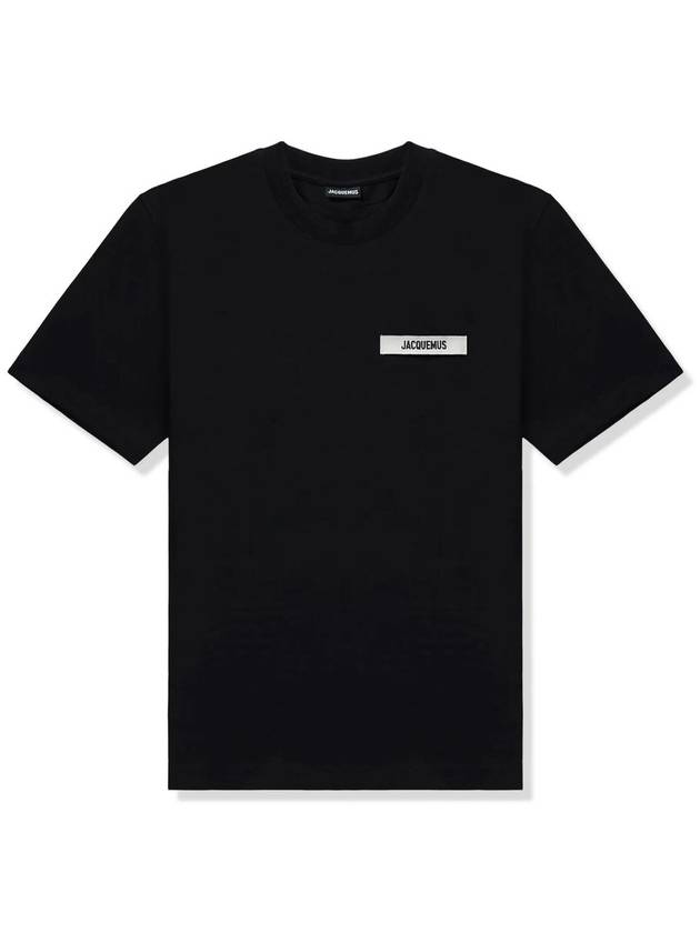 Le Gros Grain Logo Short Sleeve T-Shirt Black - JACQUEMUS - BALAAN 2