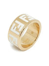 Forever FF white enamel ring gold - FENDI - BALAAN 2