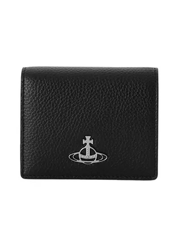 ORB Logo Plaque Half Wallet Black - VIVIENNE WESTWOOD - BALAAN 3