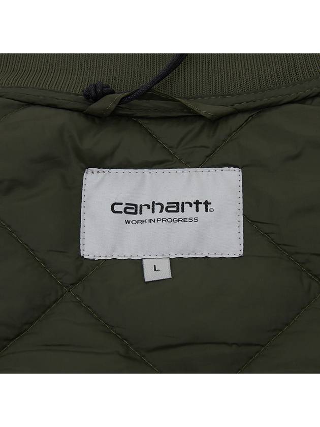 Myton Liner Diamond Quilt Zip-Up Vest Green - CARHARTT WIP - BALAAN 11