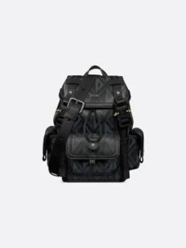 Hit The Road Canvas Leather Small Backpack Black - DIOR - BALAAN 2