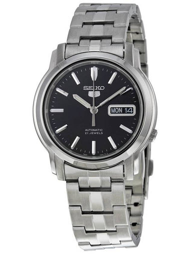 Seiko 5 Automatic Black Dial Stainless Steel Men's Watch SNKK71 - SEIKO - BALAAN 1