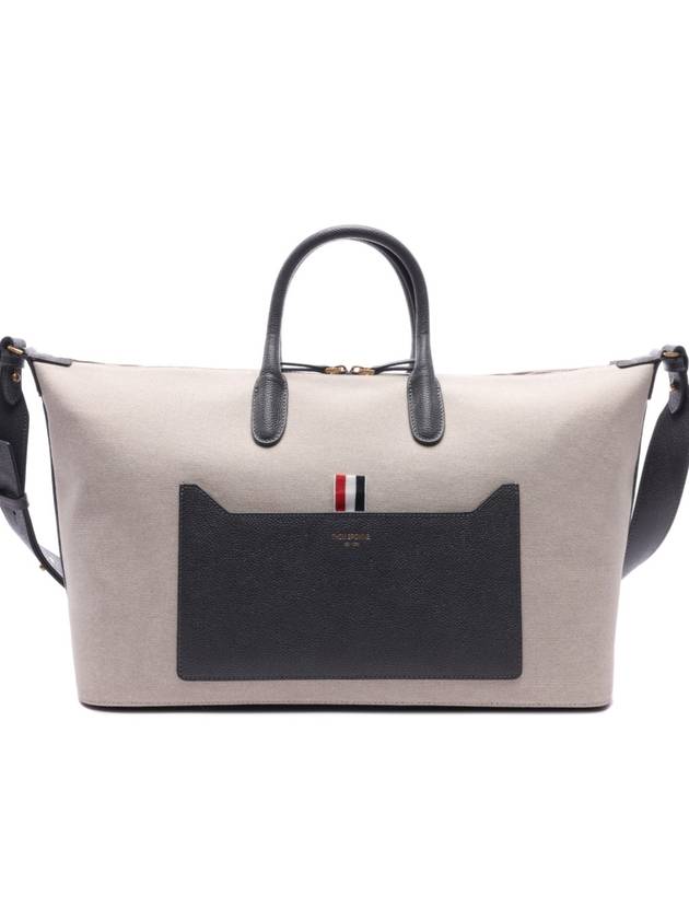 Cotton Tote Bag Beige - THOM BROWNE - BALAAN 2