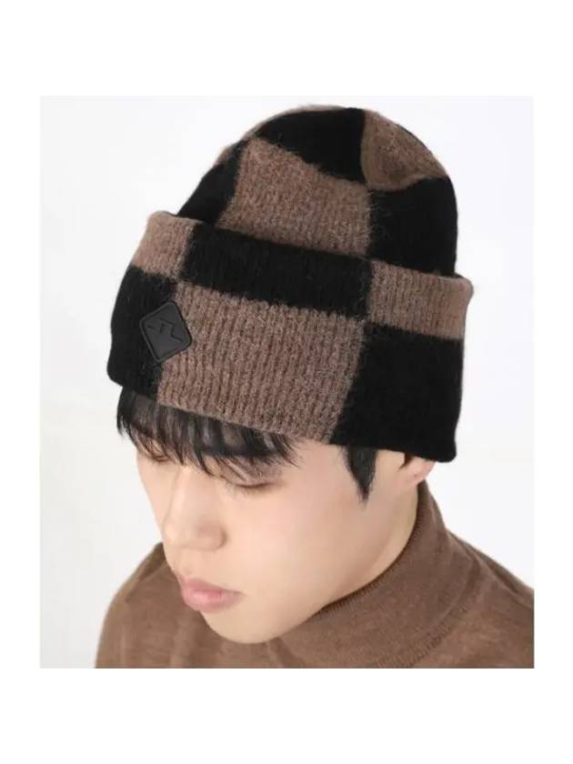 Knit JIVE CHECKERED BEANIE FMAC10180 9999 Men's Jive Check Beanie - J.LINDEBERG - BALAAN 1