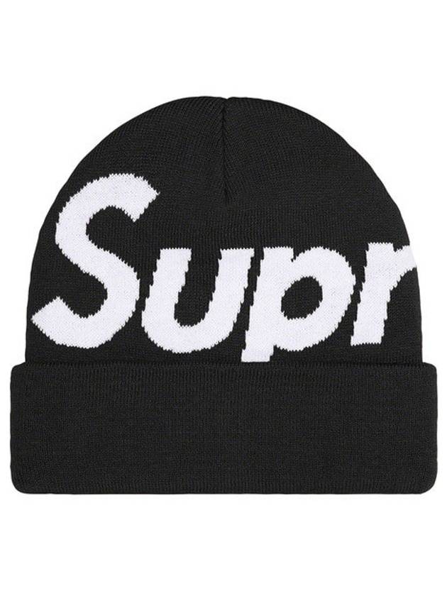 Big Logo Beanie Black Big Logo Beanie - SUPREME - BALAAN 1