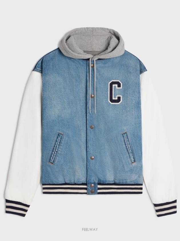 Teddy Loose Bomber Jacket Blue - CELINE - BALAAN 2