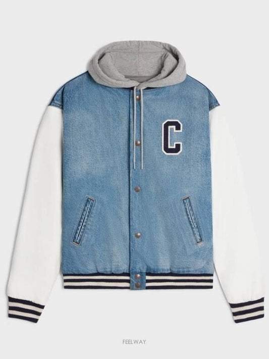 Teddy Loose Bomber Jacket Blue - CELINE - BALAAN 2