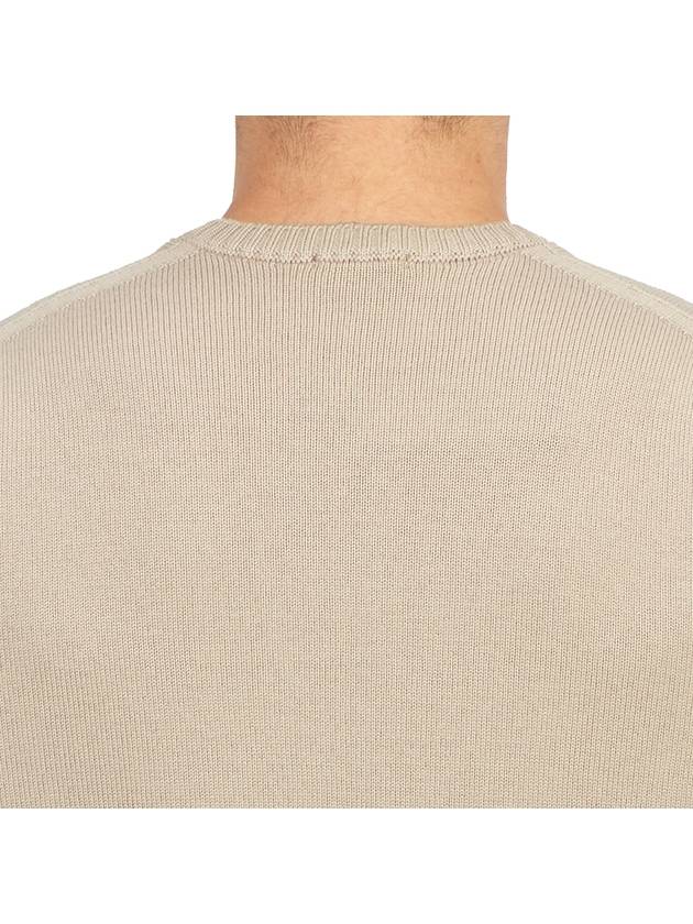 Crew Neck Wool Knit Top Beige - DRUMOHR - BALAAN 8