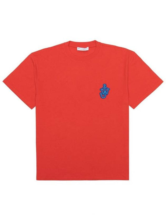 Anchor Patch Cotton Short Sleeve T-Shirt Red - JW ANDERSON - BALAAN 2