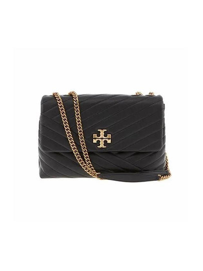 Kira Chevron Convertible Shoulder Bag Black - TORY BURCH - BALAAN 2