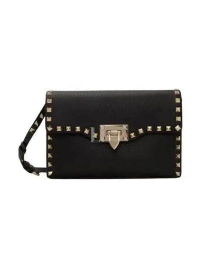 Women's Rockstud Small Shoulder Bag Black - VALENTINO - BALAAN 2