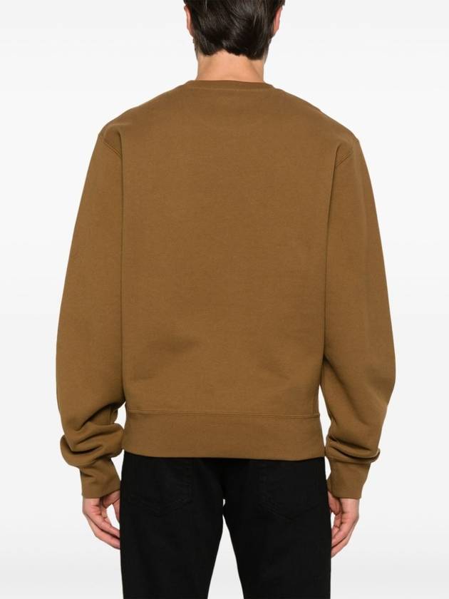 Embroidered logo knit top brown - SAINT LAURENT - BALAAN 5