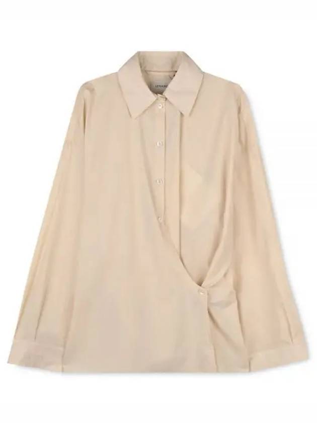 Dry Silk Straight Collar Twist Shirt Cream - LEMAIRE - BALAAN 2