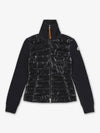 Padded Wool Zip-Up Cardigan Black - MONCLER - BALAAN 2