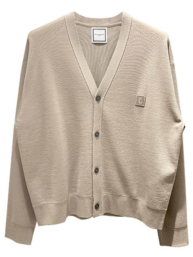 W231KN01502E WYM Patch Pullover Cardigan Beige Men's Jacket TR - WOOYOUNGMI - BALAAN 1