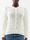 Cable Wool Knit Top White - MONCLER - BALAAN 2