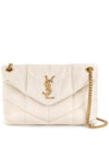 Puffer Quilted Nappa Leather Small Shoulder Bag Blanc Vintage - SAINT LAURENT - BALAAN 1