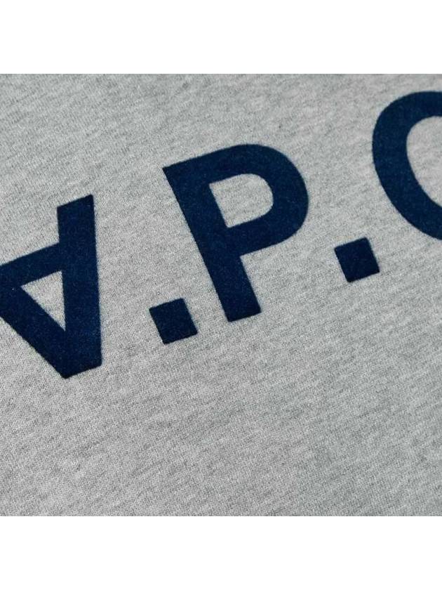 Men's VPC Logo Print Crew Neck Sweatshirt Grey - A.P.C. - BALAAN 5