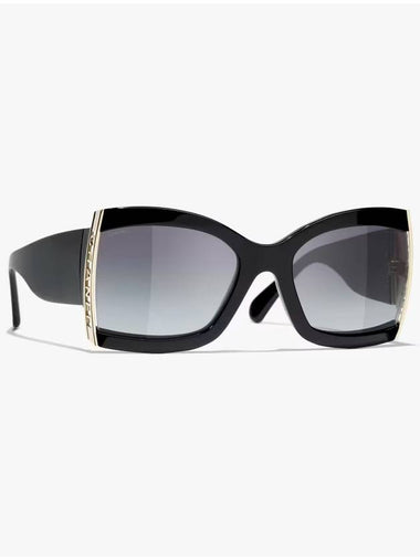 Sunglasses acetate metal black Lens Gray Gradient 9125 C622 - CHANEL - BALAAN 1