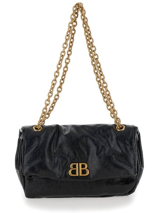 Monaco Small Chain Shoulder Bag Black - BALENCIAGA - BALAAN 4