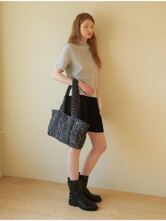 Wool Tweed Bag Black - CORCA - BALAAN 3