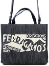 Logo Tote Bag Blue - SALVATORE FERRAGAMO - BALAAN 2