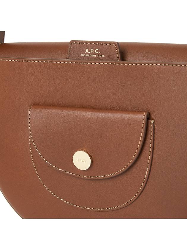 Le Pocket Small Smooth Leather Hobo Cross Bag Brown - A.P.C. - BALAAN 8