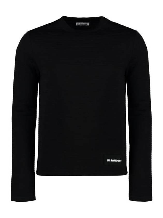 Logo Patch Long Sleeve T-Shirt Black - JIL SANDER - BALAAN 2