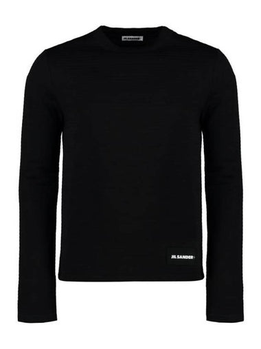 Logo Patch Long Sleeve T-Shirt Black - JIL SANDER - BALAAN 1