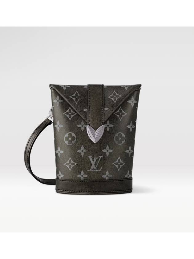 Envelope Monogram Brushed Leather Pouch Bag Black - LOUIS VUITTON - BALAAN 2