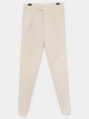 Men's Cotton And Linen Gabardine Pants SEMI DI LINO Beige - BRUNELLO CUCINELLI - BALAAN 3