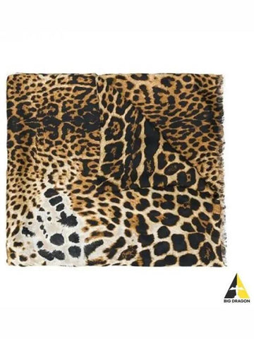 Women s Silk Scarf Leopard 504478 3Y009 - SAINT LAURENT - BALAAN 1