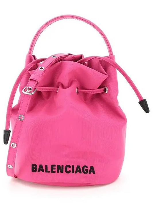 Wheel Drawstring XS Bucket Bag Pink - BALENCIAGA - BALAAN 1