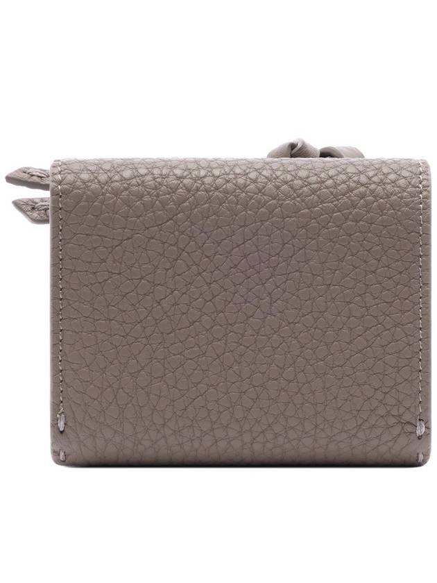 Peekaboo Micro Tri-Fold Half Wallet Grey - FENDI - BALAAN 5