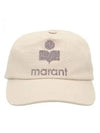 Tyron Glitter Logo Ball Cap Beige - ISABEL MARANT - BALAAN 1